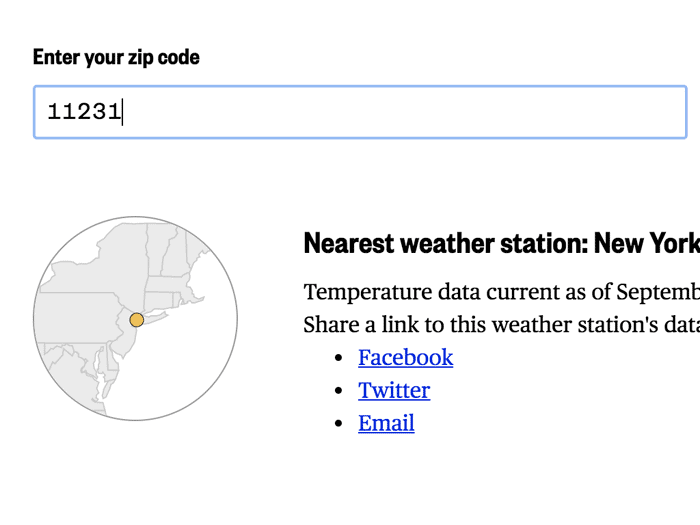 A screenshot of a dashboard showing data for a weather station.